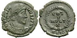  AE3 / 1 Фолліс Римська імперія (27BC-395) Бронза Йовіан (331- 364)