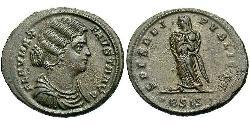  AE3 / 1 Фолліс Римська імперія (27BC-395) Бронза Флавія Максіма Фауста (289-326)