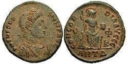  AE3 / 1 Фолліс Римська імперія (27BC-395) Бронза Феодосій I (347-395)
