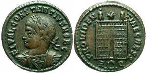  AE3 / 1 Фолліс Римська імперія (27BC-395) Бронза Констанцій II (317 - 361)