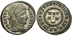  AE3 / 1 Фолліс Римська імперія (27BC-395) Бронза Костянтин I (272 - 337)