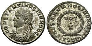 AE3 / 1 Фолліс Римська імперія (27BC-395) Бронза Констанцій II (317 - 361)