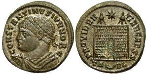  AE3 / 1 Фолліс Римська імперія (27BC-395) Бронза Констанцій II (317 - 361)