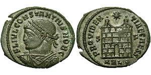  AE3 / 1 Фолліс Римська імперія (27BC-395) Бронза Констанцій II (317 - 361)