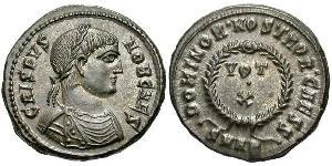  AE3 / 1 Фолліс Римська імперія (27BC-395) Бронза Крисп (305 - 326)