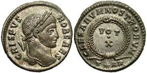  AE3 / 1 Фолліс Римська імперія (27BC-395) Бронза Крисп (305 - 326)