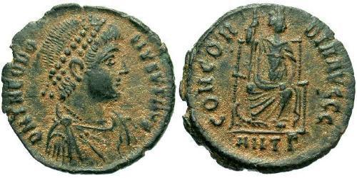  AE3 / 1 Фолліс Римська імперія (27BC-395) Бронза Феодосій I (347-395)