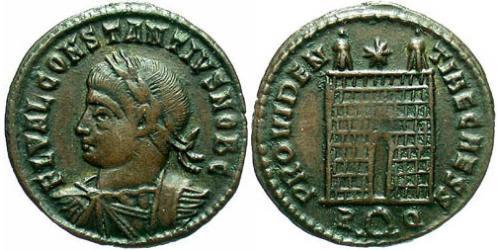  AE3 / 1 Фолліс Римська імперія (27BC-395) Бронза Констанцій II (317 - 361)