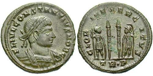  AE3 / 1 Фолліс Римська імперія (27BC-395) Бронза Констанцій II (317 - 361)