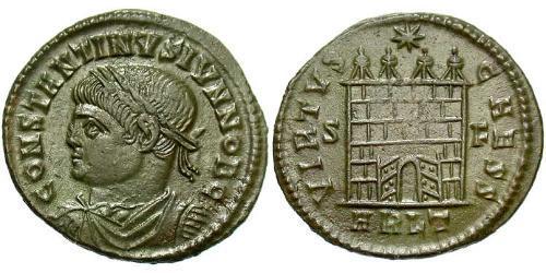  AE3 / 1 Фолліс Римська імперія (27BC-395) Бронза Констанцій II (317 - 361)