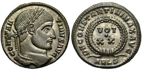  AE3 / 1 Фолліс Римська імперія (27BC-395) Бронза Костянтин I (272 - 337)