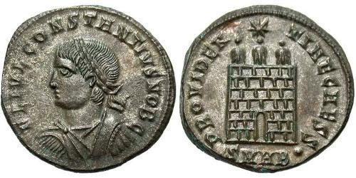  AE3 / 1 Фолліс Римська імперія (27BC-395) Бронза Констанцій II (317 - 361)
