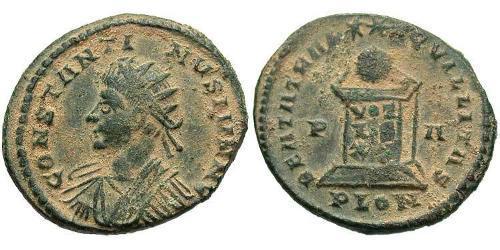  AE3 / 1 Фолліс Римська імперія (27BC-395) Бронза Констанцій II (317 - 361)