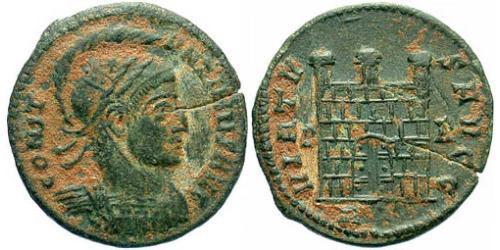  AE3 / 1 Фолліс Римська імперія (27BC-395) Бронза Костянтин I (272 - 337)