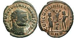  AE_ Impero romano (27BC-395) Bronzo Massimiano (250-310)