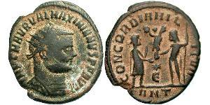  AE_ Impero romano (27BC-395) Bronzo Massimiano (250-310)