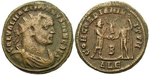  AE_ Impero romano (27BC-395) Bronzo Galerio Massimiano (260-311)