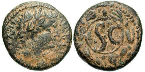  AE_ Roman Empire (27BC-395) Orichalcum Tiberius Claudius Nero (42 BC-37)