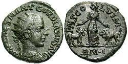  AE_ Римская империя (27BC-395) Бронза Гордиан III(225-244)