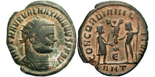  AE_ Римская империя (27BC-395) Бронза Максимиан (250-310)