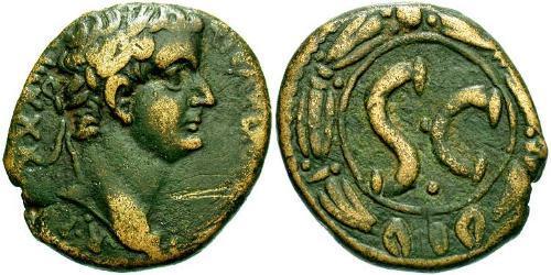  AE_ Римська імперія (27BC-395) Орихалк Тиберій Клавдій Нерон (42 BC-37)