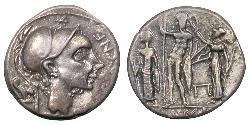  Denarius Römische Republik (509BC-27BC) Silber 