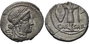  Denarius Römische Republik (509BC-27BC) Silber Iulius Caesar (100BC- 44 BC)