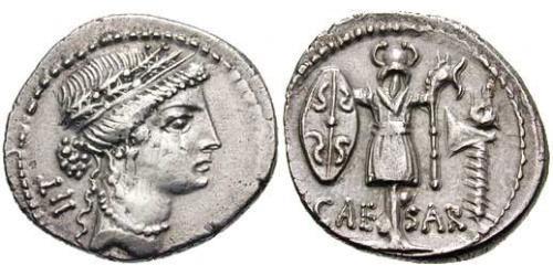  Denarius Römische Republik (509BC-27BC) Silber Iulius Caesar (100BC- 44 BC)
