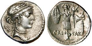  Denarius Roman Republic (509BC-27BC) Silver Julius Caesar (100BC- 44 BC)