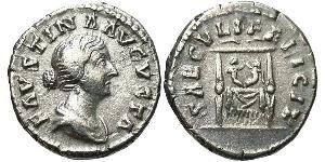  Denarius 羅馬帝國 銀 Faustina II (130-175)