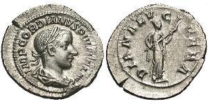  Denarius 羅馬帝國 銀 戈爾迪安三世(225-244)
