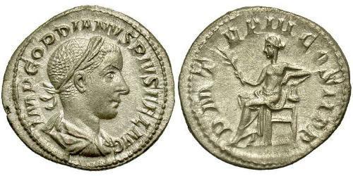  Denarius 羅馬帝國 銀 戈爾迪安三世(225-244)