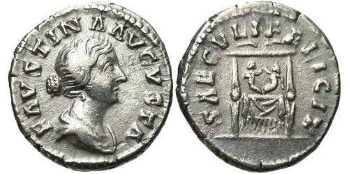  Denier Empire romain (27BC-395) Argent Faustina II (130-175)