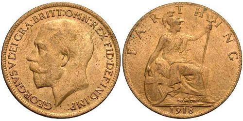  Farthing United Kingdom of Great Britain and Ireland (1801-1922) Bronze George V of the United Kingdom (1865-1936)