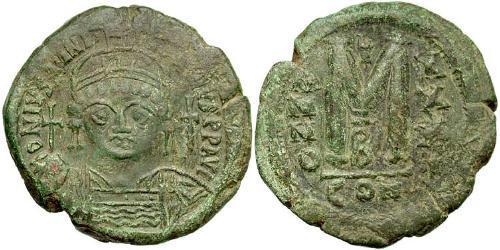  Follis Imperio bizantino (330-1453) Bronce Justiniano I (482-565)