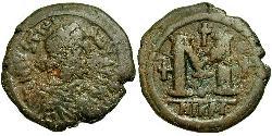  Follis Byzantine Empire (330-1453) Bronze Justinian I (482-565)