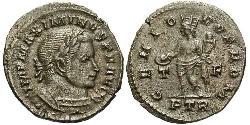  Follis Empire romain (27BC-395) Bronze Maximin II (270 - 313)