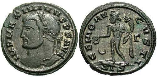  Follis Empire romain (27BC-395) Bronze Maximin II (270 - 313)