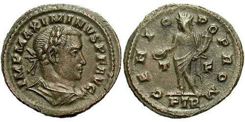  Follis Empire romain (27BC-395) Bronze Maximin II (270 - 313)