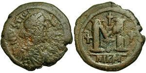  Follis Impero bizantino (330-1453) Bronzo Giustiniano I (482-565)