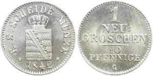  Grosh / 10 Pfennig Royaume de Saxe (1806 - 1918)  Frédéric-Auguste II de Saxe