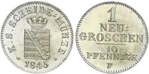  Grosh / 10 Pfennig Royaume de Saxe (1806 - 1918)  Frédéric-Auguste II de Saxe