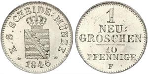  Grosh / 10 Pfennig 萨克森王国 (1806 - 1918)  弗里德里希·奥古斯特二世