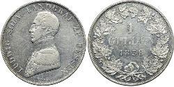  Gulden States of Germany Silver 