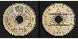  Penny British West Africa (1780 - 1960) Cuivre/Nickel Édouard VIII (1894-1972)