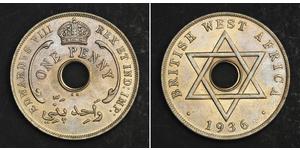 Penny British West Africa (1780 - 1960) Cuivre/Nickel Édouard VIII (1894-1972)