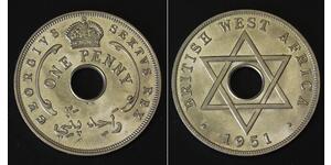  Penny Britisch-Westafrika (1780 - 1960) Kupfer/Nickel Eduard VIII (1894-1972)