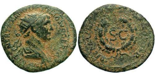  Semissis Roman Empire (27BC-395) Orichalcum Trajan (53-117)