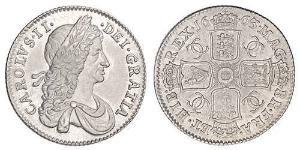  Shilling Kingdom of England (927-1649,1660-1707) Silver Charles II (1630-1685)