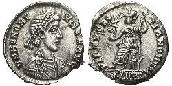  Siliqua Imperio romano de Occidente (285-476) Plata Honorio (384-423)